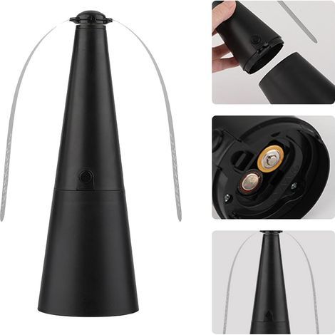 Lot de 2 ventilateurs de table anti-mouches avec lames réfléchissantes, ventilateur anti-mouches pour pique-nique et barbecue (1/5)