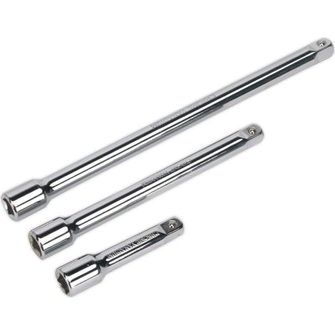 Sealey S0718 Siegen Extension Bar Set 1/4""Sq Drive 3pc