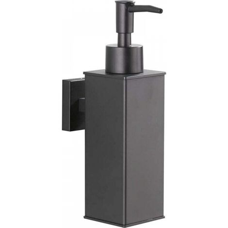 Distributeur de Savon Mural en Acier Inoxydable 304 - Noir Mat - pour Un Usage Quotidien (1/4)
