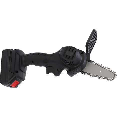Mini scie à main, 10 cm, portable, électronique, utilisation à une main, tronçonneuse avec balai, 100-240 V CA, prise européenne noire (1/5)