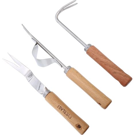 Juego de 3 piezas para desherbar, desherbador manual de jardín, extractor manual de acero inoxidable, herramienta de desherbar antideslizante, regalos de jardinería para eliminar dientes de león, card (1/5)