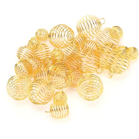 Anneaux métalliques pour tresses, accessoires de coiffure pour dreadlocks, anneaux dorés (1/5)