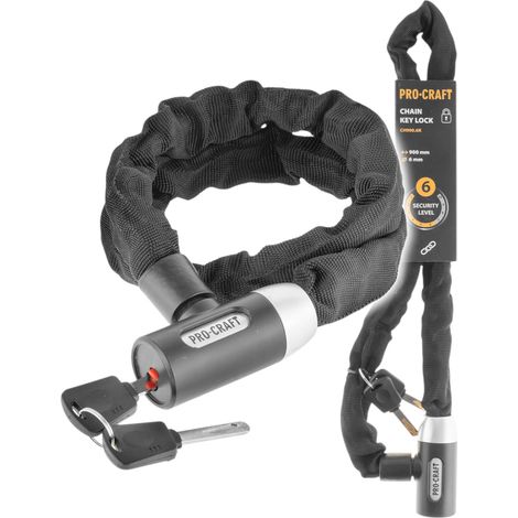 Lucchetto per bicicletta Procraft CH900.6K con chiusura a chiave, 900 mm (1/5)