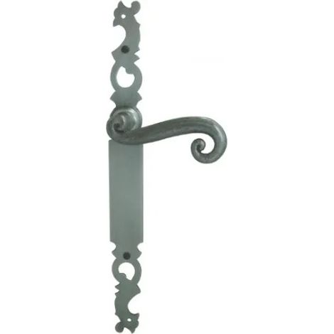 Colocada en una placa de hierro gris sin agujeros.