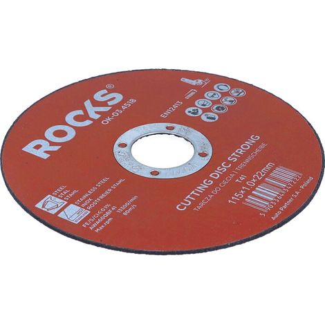 Disco da taglio ROOKS INOX STRONG T41 115x1,0x22,2 mm (OK-03.4518)