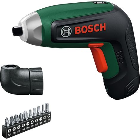 Bosch IXO8 Cacciavite a batteria (incl. adattatore angolare, set di 10 bit e batteria, in scatola di cartone) (1/5)
