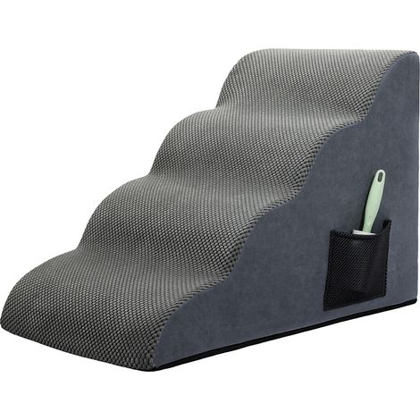 Skylos 3-Step Pet Stair Dog Ramp for Sofa Bed High Density Foam Non-Slip Ladder (1/5)