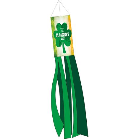 Windsock - Polyester - Pour Jardin Extérieur Porte Patio Fenêtre - Fête Saint-Patrick Décoration Extérieure - 1 Pièce (1/4)