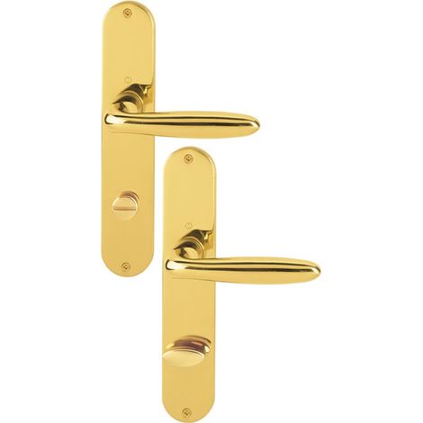 HOPPE® Drückergarnitur mit Langschild Verona M151/302, Messing, 2803763