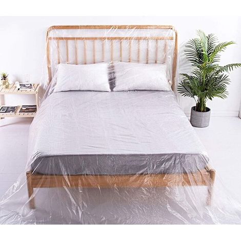 23m Bâche De Protection Anti-poussière Imperméable Bâche en Plastique Transparente Épaisse Indéchirable Couverture Garde pour Sol Meubles Matelas Sapin Déménagement Rénovation
