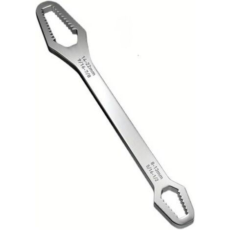 BUNTHAUS Longueur 230 mm Clé de précision en argent Design hexagonal à double tête pour un ajustement universel (8 22 mm) (1/5)