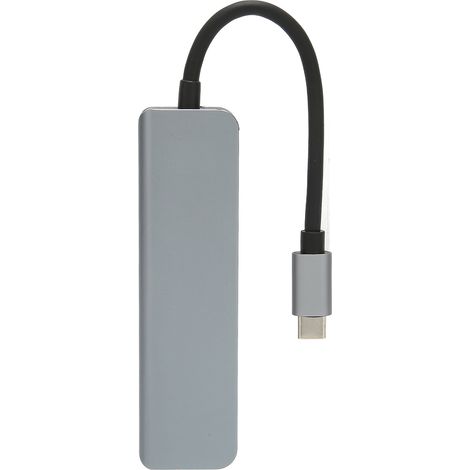 Hub USB-C 3.0 Ultra Plat 5 en 1 Multiprise 5 Gbit/s Plug and Play Adaptateur Multiport Haute Vitesse pour PC, Ordinateur Portable, Imprimante, Clé USB (1/5)