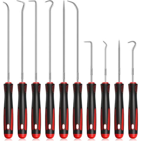 Lot de 10 Outil de précision, Acier chrome vanadium, Poignée TPR, Pour joints toriques et clips, Automobile (1/5)