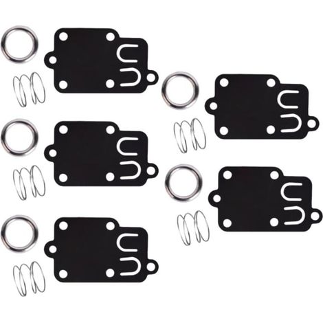 Lot de 5, kit de joints de diaphragme de carburateur pour moteurs Briggs & Stratton 2 ch à 5 ch 270026 272538 272538S 272637 4157 4168 5021 5021K 690766 221377 capuchon de ressort (1/4)