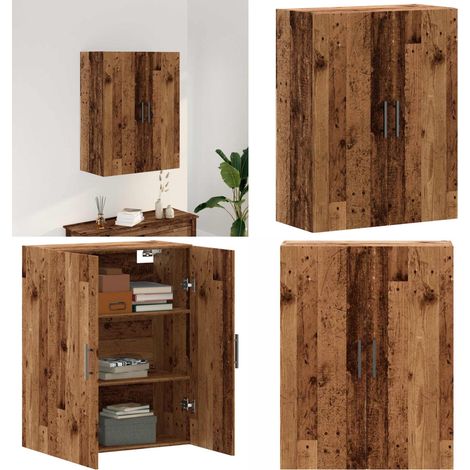 Mobile a Parete Legno Antico 69,5x34x90 cm - Mobile a parete - Armadio a muro