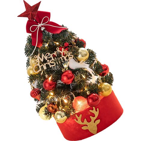 Sapin de table artificiel miniature exquis, idéal pour décorer la maison, la chambre ou les fêtes (45 cm). (1/5)