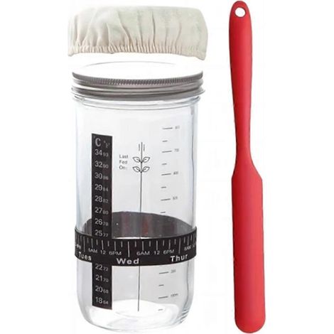 Bocal en verre pour fermentation du pain, bocal à levain, cuisson du pain, grand format (1/4)