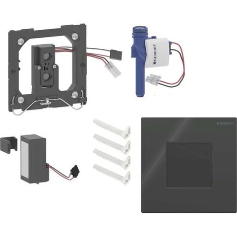 Commande d'urinoir Geberit électronique pile type 01 square noir foncé - GEBERIT 116.094.DW.1 (1/2)