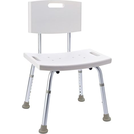 Sapho Accesorios Ridder - Silla con respaldo, altura regulable, blanca A00602101 (1/5)