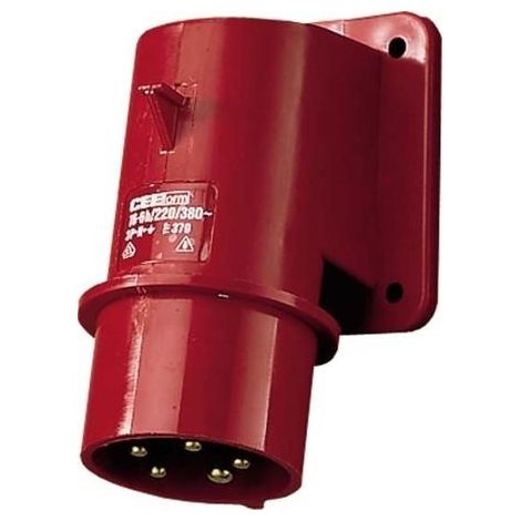 Mennekes spina CEE rossa 16A IP44 robusta in plastica dura