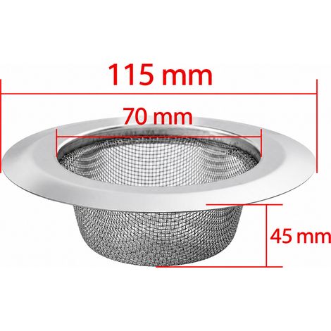 Filtre d'évier inox bonde cuisine Modèle C diamètre 11.5 cm 9 × 9 × 9 cm 150 g – Livraison gratuite (1/5)