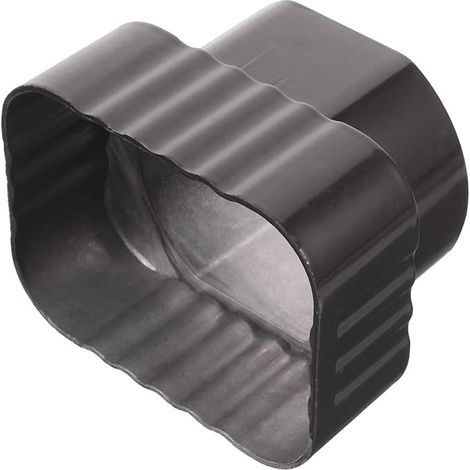 60x80mm Square Gutter Adapter to Round 75mm Solid Rain Pipe Fitting Rainwater Drainage Connector Roofing System Accessory (1/5)