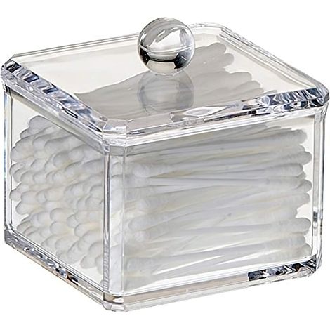 Boîte de rangement carrée transparente