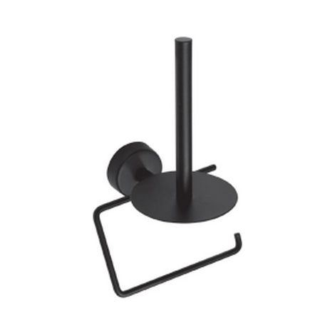 Portarotolo con gancio e barra verticale in acciaio inox nero opaco installazione a muro  Monde-N kamalu