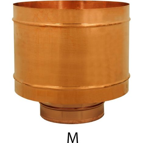 Fumaiolo da 200mm terminale tipo botte 4 venti di rame base tonda m maschio (1/4)