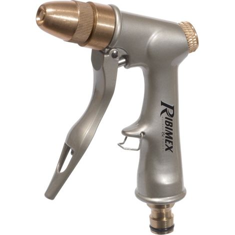 RIBIMEX Pistola multigetto in ottone con aggancio rapido e blocco leva