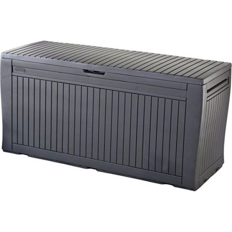 Baule Portaoggetti Multiuso Confy Grafite con Ruote 270 Litri 117 x 45 x 57 cm (1/5)