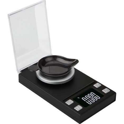 Balance de précision au milligramme (50 g/0,001 g), mini balance de précision au carat pour poudres médicales, bijoux, laboratoire (pile non incluse)