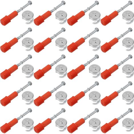 Unomor Lot de 30 connecteurs pour meubles fixations à came (1/5)