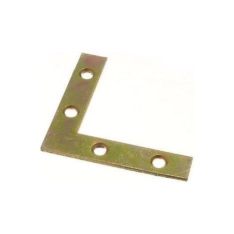 One Stop DIY Lot de 40 équerres d'angle plates en acier YZP 63 mm