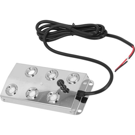 Brumisateur ultrasonique pour bassin et fontaine, câble de 1,35 m, acier inoxydable, 6 têtes, silencieux, pour aménagement paysager et jardin, 45-48 V CC (1/5)
