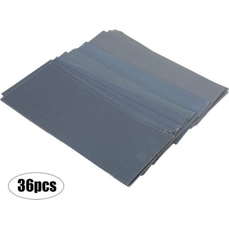 Set mit 36 Schleifpapierblättern, Körnung 400-3000, zum Polieren