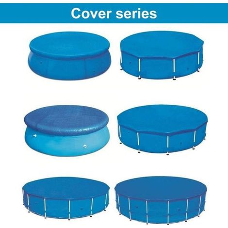 Couverture De Piscine - Ronde - Diamètre 183 Cm - Anti-poussière Et Anti-pluie - Réduction Évaporation - 1 Pièce (1/4)