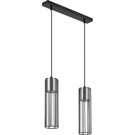 Lampada a sospensione industriale nero/argento 2xGU10 Sigma (1/3)