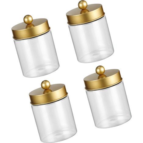 Recipiente de plástico hermético para proteger las bolas de algodón.