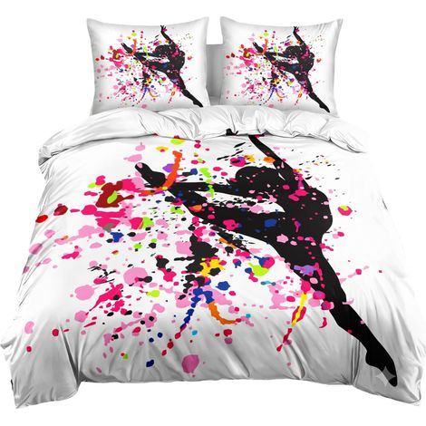 Set Biancheria Letto 135x200 cm 2 Federe 65x65 cm Bianco (1/5)