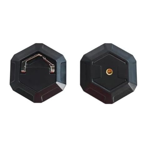 Lot de 2 crochets magnétiques d'extérieur pour tentes camping, bâches et lumières - Étanches, sans perçage, capacité charge 1,8 kg, ABS + métal, noir Noir (1/5)