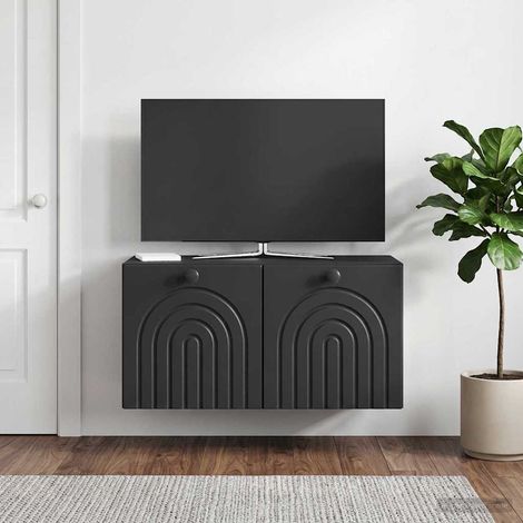 Wandmontierter TV-Schrank Schwarz 59,5 x 31 x 30 cm (1/5)