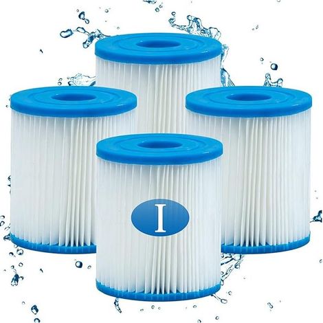 cartouches filtrantes pour Bestway type I piscine, taille 1 filtre de piscine pour Bestway, Lot de 4 (1/5)