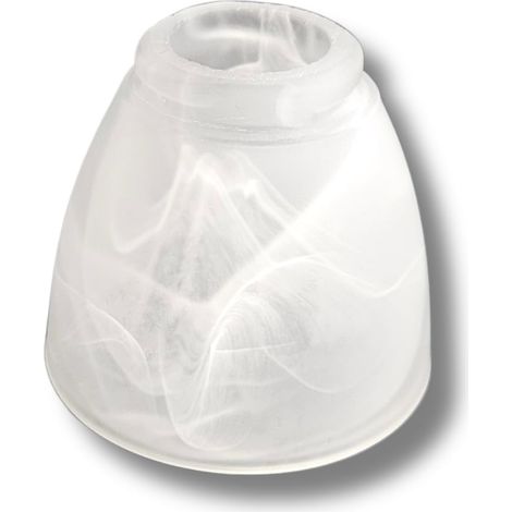 Abat-jour G9 en verre blanc opale Ø 6 cm - Verre de rechange - Hauteur 5,5 cm - Ouverture 2,5 cm - Abat-jour de rechange en verre pour lampe, lampe de table, plafonnier et lampe (1 baïonnette RL G9 (1/5)