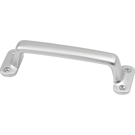 hermeta Mango A.26mm L.140mm B.38mm Aluminio fundido anodizado plateado Orificios 4 - 4256-01E (1/3)