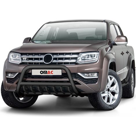 Pare-Buffle Avant Pour VW Amarok 2016-2020 Acier Inoxydable Noir (1/5)