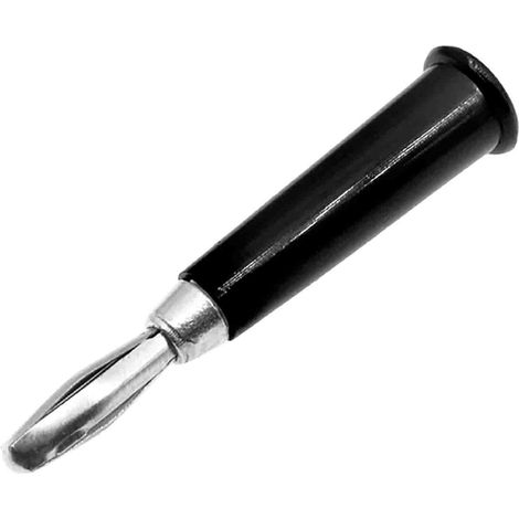 Fiche banane 4 mm RS PRO Noir Mâle 19A 30V ( Prix pour Sachet de 5 )