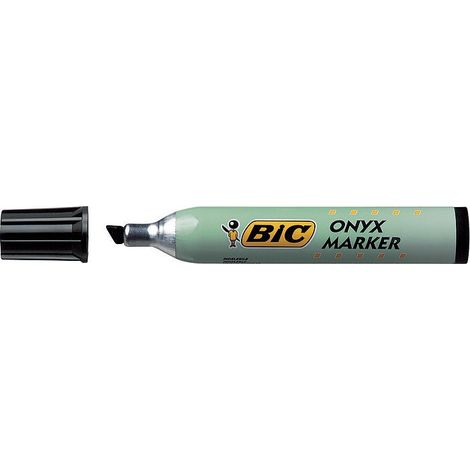 BIC Marking ONYX 1591 marqueur indélébile Pointe biseautée Noir 12 pièce(s) (1/2)