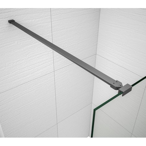Barre de support mural pour paroi de douche ESCA 1200 mm, bronze (1/3)