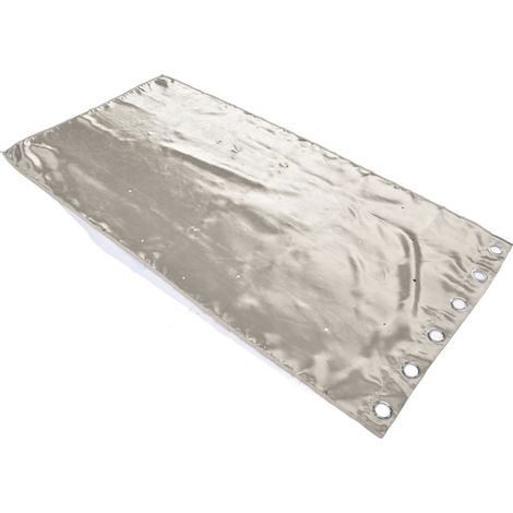 Rideau occultant double creux respirant en polyester naturel droit pour chambre, salon ou salle de classe - Couleur crème